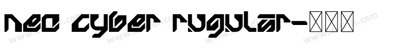 neo cyber rugular字体转换